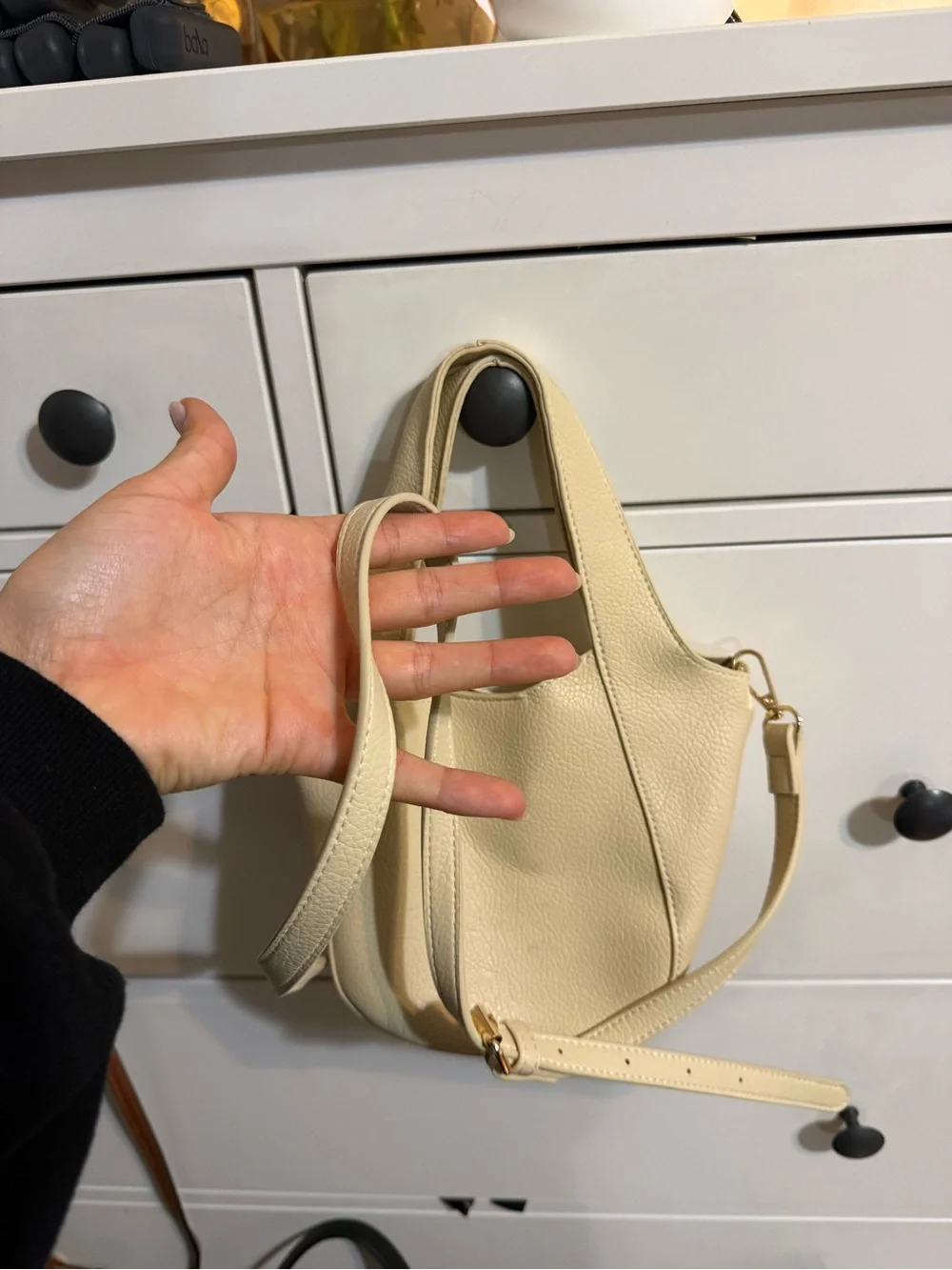 Cream Leather Crossbody Tote - Anthropologie